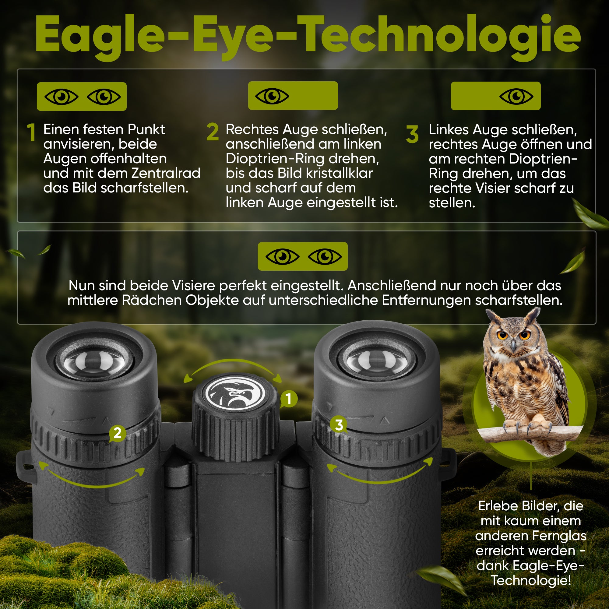 Fernglas Eagle Eye 10x25/42/50
