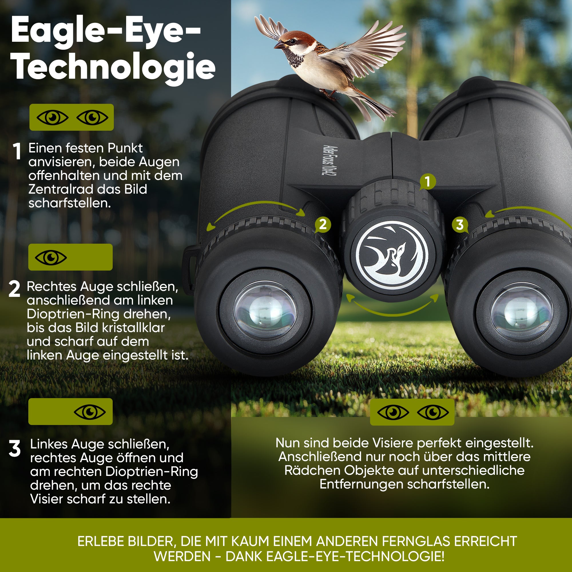 Fernglas Eagle Eye 10x25/42/50