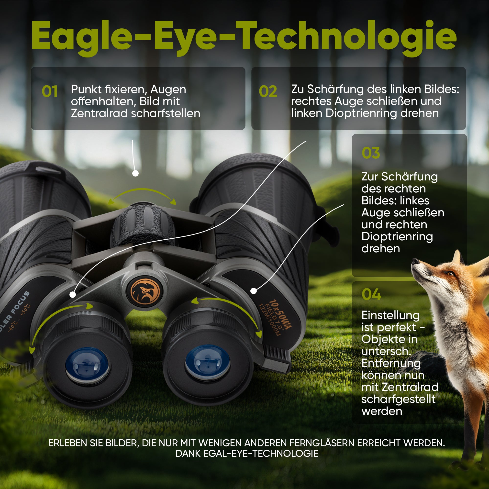 Fernglas Eagle Eye 10x25/42/50