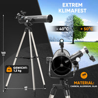 Teleskop mit bis zu 350-facher Vergrößerung